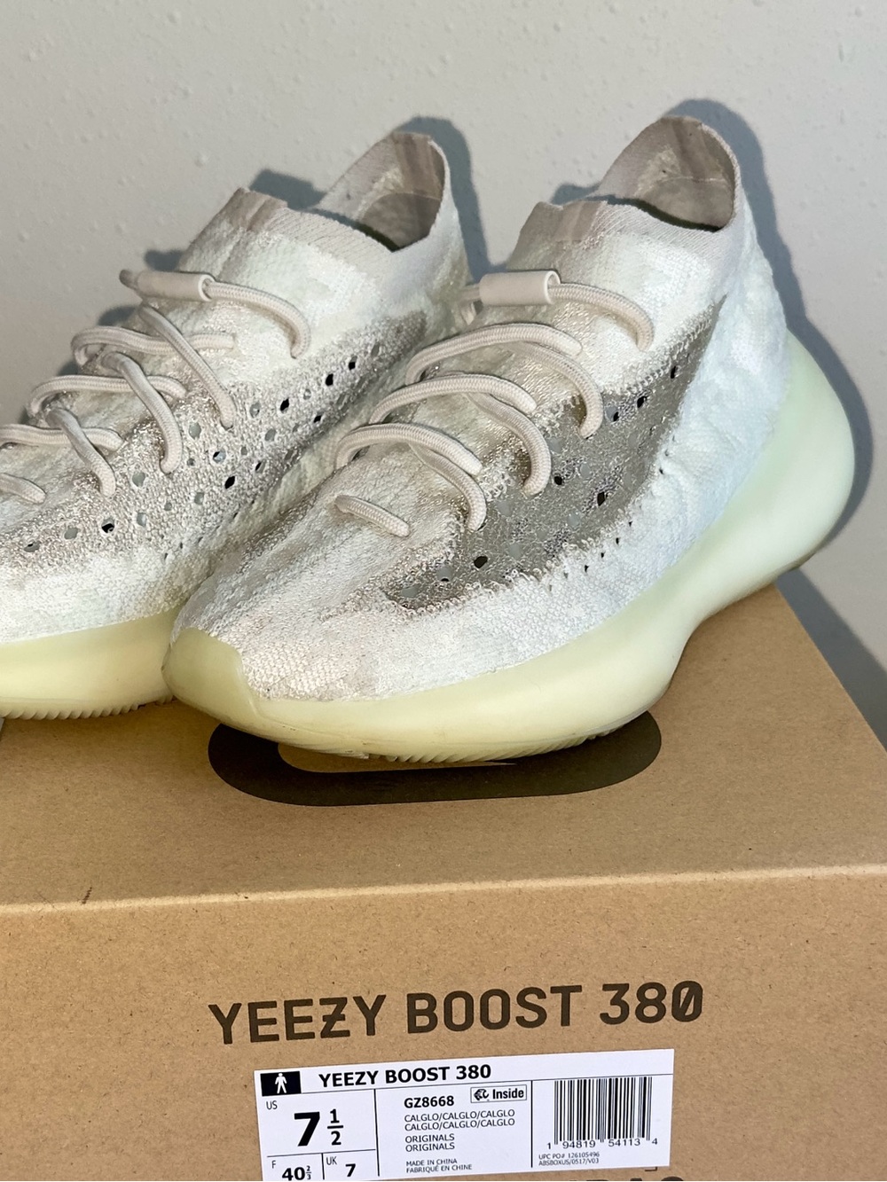 Yeezy Boost 380 Women’s Cream White Knit Sneakers